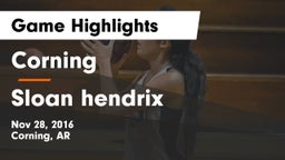 Corning  vs Sloan hendrix Game Highlights - Nov 28, 2016