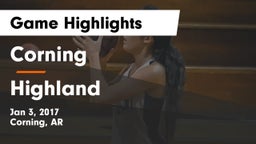 Corning  vs Highland Game Highlights - Jan 3, 2017