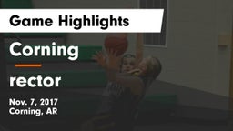 Corning  vs rector Game Highlights - Nov. 7, 2017