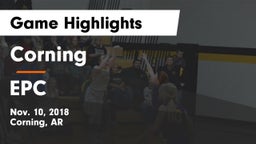 Corning  vs EPC  Game Highlights - Nov. 10, 2018