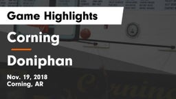 Corning  vs Doniphan   Game Highlights - Nov. 19, 2018