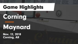 Corning  vs Maynard Game Highlights - Nov. 12, 2018
