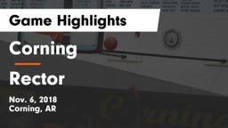 Corning  vs Rector  Game Highlights - Nov. 6, 2018