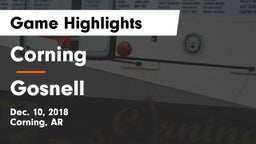 Corning  vs Gosnell  Game Highlights - Dec. 10, 2018
