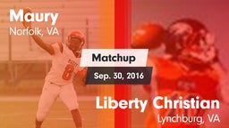 Matchup: Maury  vs. Liberty Christian  2016