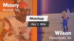 Matchup: Maury  vs. Wilson  2016