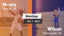 Matchup: Maury  vs. Wilson  2016
