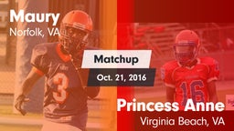 Matchup: Maury  vs. Princess Anne  2016
