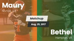 Matchup: Maury  vs. Bethel  2017