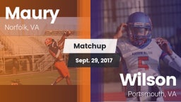 Matchup: Maury  vs. Wilson  2017