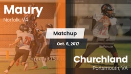 Matchup: Maury  vs. Churchland  2017