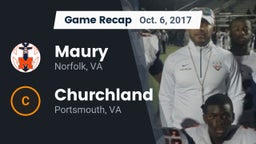 Recap: Maury  vs. Churchland  2017