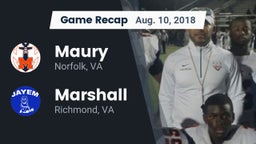 Recap: Maury  vs. Marshall  2018
