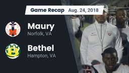 Recap: Maury  vs. Bethel  2018