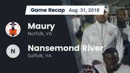 Recap: Maury  vs. Nansemond River  2018
