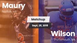 Matchup: Maury  vs. Wilson  2018