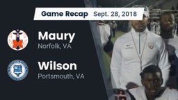 Recap: Maury  vs. Wilson  2018