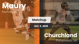 Matchup: Maury  vs. Churchland  2018