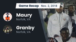 Recap: Maury  vs. Granby  2018