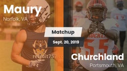Matchup: Maury  vs. Churchland  2019