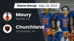 Recap: Maury  vs. Churchland  2019