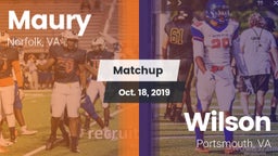 Matchup: Maury  vs. Wilson  2019