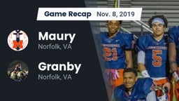 Recap: Maury  vs. Granby  2019
