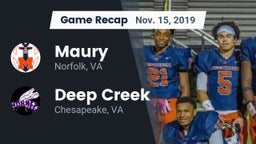Recap: Maury  vs. Deep Creek  2019