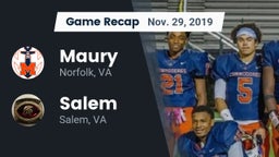 Recap: Maury  vs. Salem  2019
