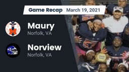 Recap: Maury  vs. Norview  2021