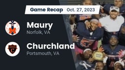 Recap: Maury  vs. Churchland  2023