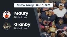Recap: Maury  vs. Granby  2023