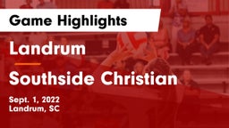 Landrum  vs Southside Christian  Game Highlights - Sept. 1, 2022