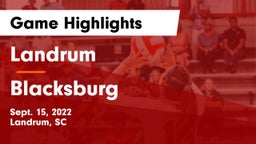 Landrum  vs Blacksburg  Game Highlights - Sept. 15, 2022
