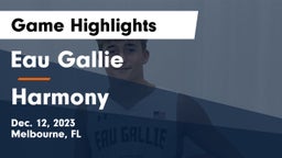 Eau Gallie  vs Harmony Game Highlights - Dec. 12, 2023