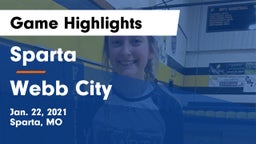 Sparta  vs Webb City  Game Highlights - Jan. 22, 2021