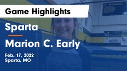 Sparta  vs Marion C. Early Game Highlights - Feb. 17, 2022