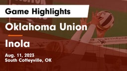 Oklahoma Union  vs Inola Game Highlights - Aug. 11, 2023