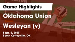Oklahoma Union  vs Wesleyan (v) Game Highlights - Sept. 5, 2023