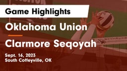 Oklahoma Union  vs Clarmore Seqoyah Game Highlights - Sept. 16, 2023