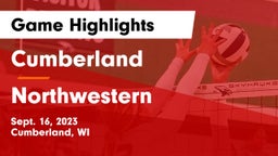 Cumberland  vs Northwestern  Game Highlights - Sept. 16, 2023