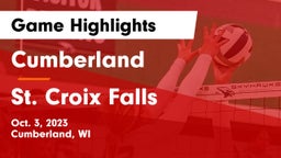 Cumberland  vs St. Croix Falls  Game Highlights - Oct. 3, 2023