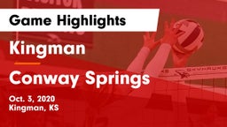 Kingman  vs Conway Springs  Game Highlights - Oct. 3, 2020