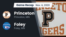 Recap: Princeton  vs. Foley  2020