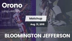 Matchup: Orono  vs. BLOOMINGTON JEFFERSON 2018