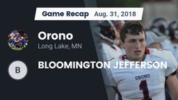 Recap: Orono  vs. BLOOMINGTON JEFFERSON 2018