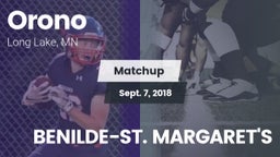 Matchup: Orono  vs. BENILDE-ST. MARGARET'S 2018