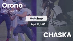 Matchup: Orono  vs. CHASKA 2018