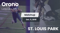 Matchup: Orono  vs. ST. LOUIS PARK 2018