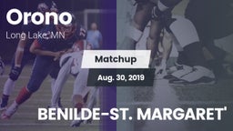 Matchup: Orono  vs. BENILDE-ST. MARGARET' 2019